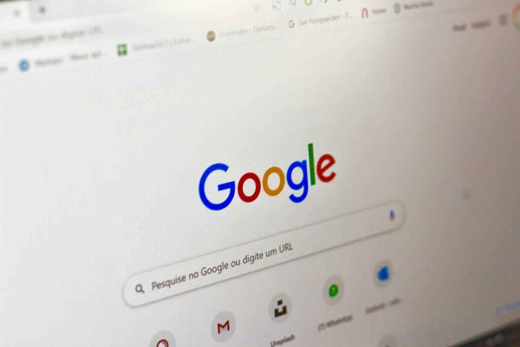 The Google home page on a web browser