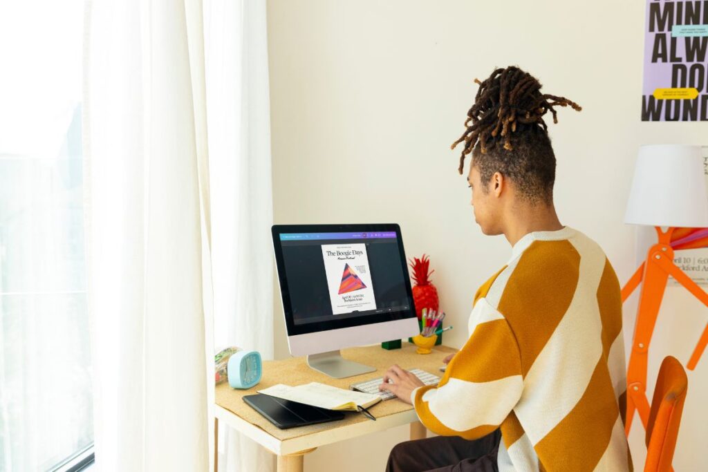 A laptop with Canva loaded. Top 10 Canva tips for creators from Chameleon Web Services