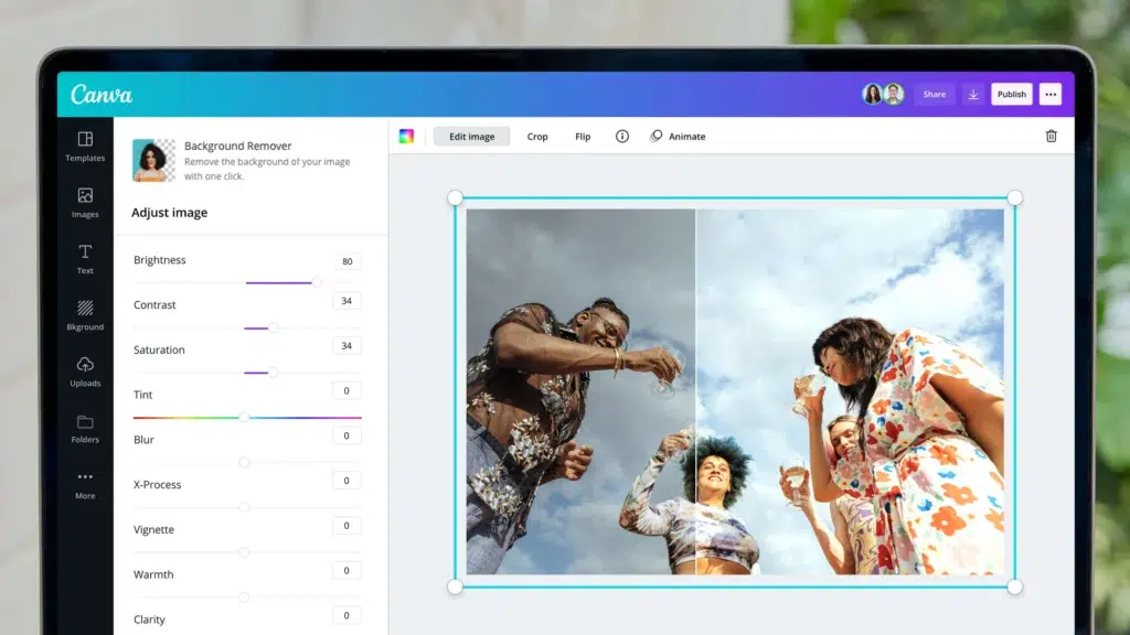 A tablet with Canva loaded: top 10 Canva tips for creators from Chameleon Web Services